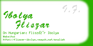 ibolya fliszar business card